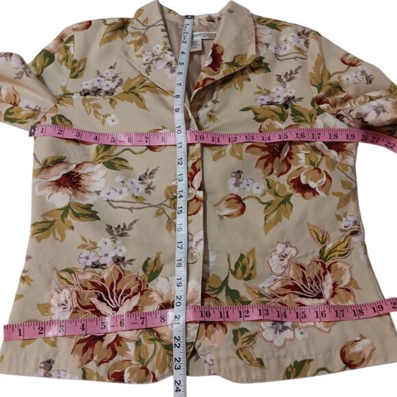 COLDWATER CREEK Embroidered Floral Jacket Blazer XS Romantic‎ Cottagecore Career - Picture 7 of 13